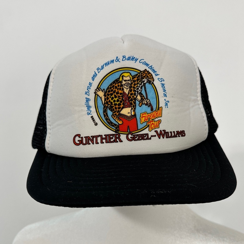 Designer Award Ringling Bros Trucker Hat Mens OSFA Black Good